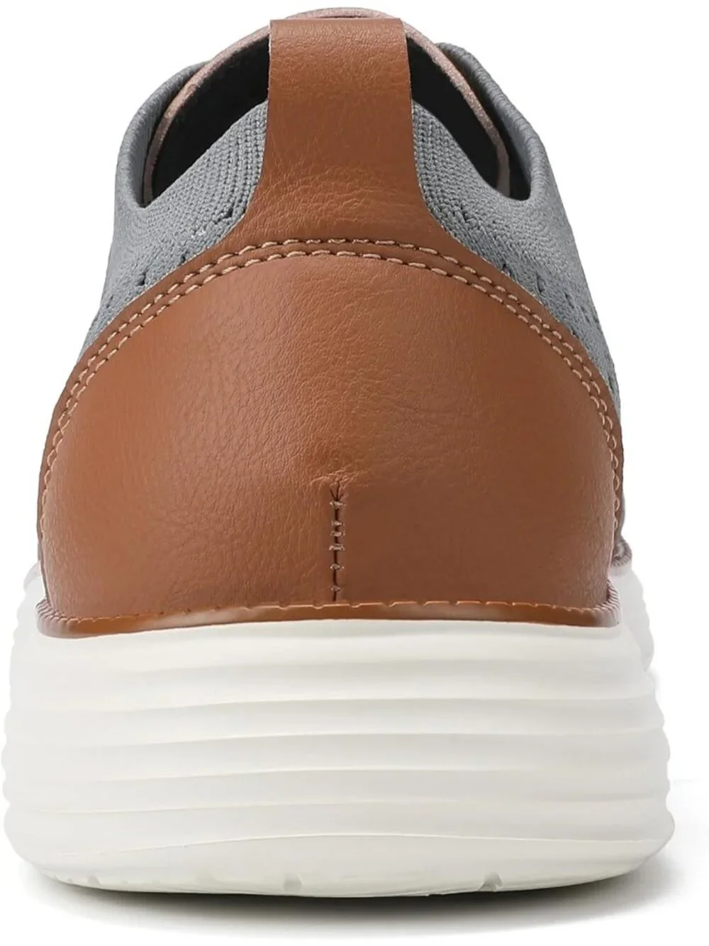 Men's Grey Knit Comfortable Casual Lace-Up Oxfords Breathable Walking Sneakers